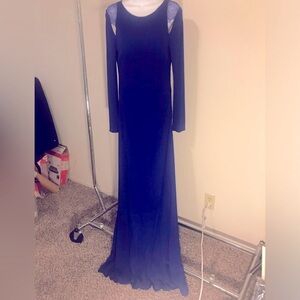 ROBERTO CAVALLI ROYAL BLUE EVENING DRESS GOWN ; LACE DETAIL Size 8